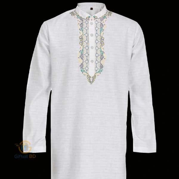 Classic Cotton Panjabi – White